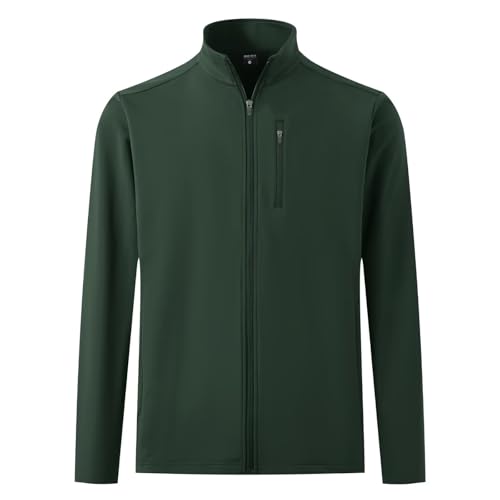 M MAELREG Mens Fleece Jacket Water Resistant Performance Casual Warm Full Zip Lightweight Winter Jacket with 5 Pockets