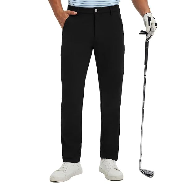 M MAELREG Golf Pants Men Classic Fit 30"/32"/34" Lightweight 5 Pockets Casual Trousers Moisture Wicking Mens Dress Pants