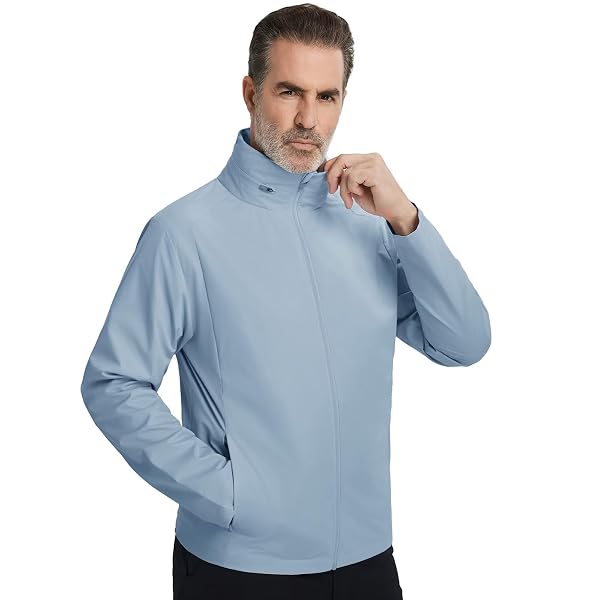 M MAELREG Mens Lightweight Jackets Water Resistant Windbreaker Packable Hooded Golf Jacket Men for Running Hiking