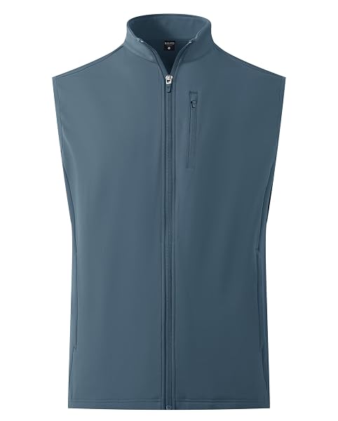 M MAELREG Men's Vest Outerwear Golf Water-Resistant Performance Lightweight Fleece Vest for Men Sleeveless Lined Midlayer