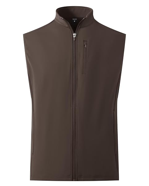 M MAELREG Men's Vest Outerwear Golf Water-Resistant Performance Lightweight Fleece Vest for Men Sleeveless Lined Midlayer