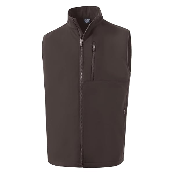 M MAELREG Mens Vests Outerwear Windproof Lightweight Softshell Vests Zip Pockets Sports Sleeveless Jacket Golf Vests for Men