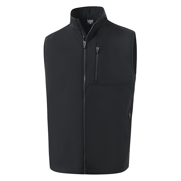 M MAELREG Mens Vests Outerwear Windproof Lightweight Softshell Vests Zip Pockets Sports Sleeveless Jacket Golf Vests for Men