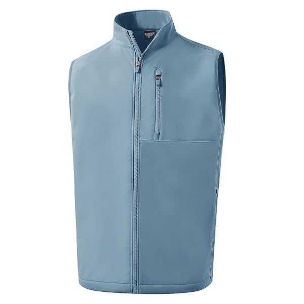 M MAELREG Mens Vests Outerwear Windproof Lightweight Softshell Vests Zip Pockets Sports Sleeveless Jacket Golf Vests for Men