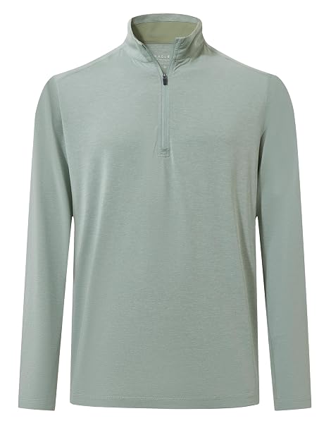 M MAELREG Quarter Zip Pullover Men Ultra-Lightweight Mock Neck Long Sleeve Thin Midlayer Sports 1/4 Golf Sweatshirts for Men
