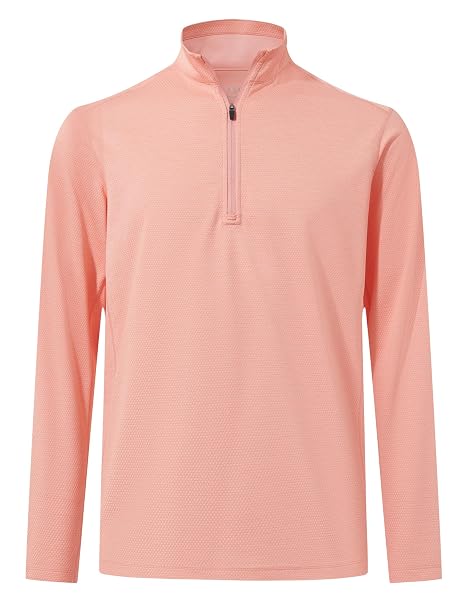 M MAELREG Quarter Zip Pullover Men Ultra-Lightweight Mock Neck Long Sleeve Thin Midlayer Sports 1/4 Golf Sweatshirts for Men