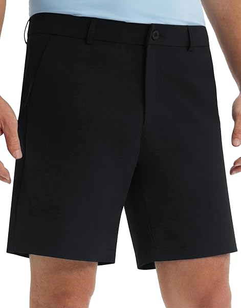 M MAELREG Golf Shorts Men 7" Stretch Soft Flat Front Work Casual Shorts Lightweight Quick Dry Hybrid Flex Mens Dress Shorts