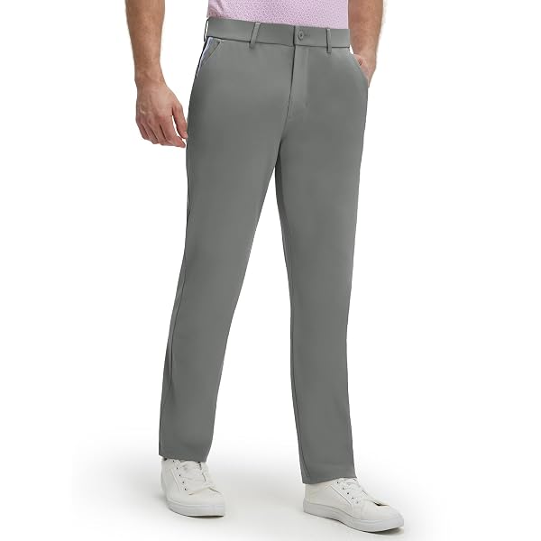 M MAELREG Mens Golf Pants Stretch Dress Casual Pants 30"/32"/34" Lightweight Quick Dry Business Slacks with 4 Pockets