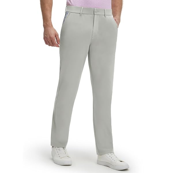 M MAELREG Mens Golf Pants Stretch Dress Casual Pants 30"/32"/34" Lightweight Quick Dry Business Slacks with 4 Pockets