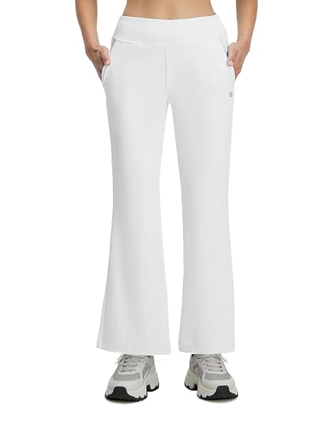 M MAELREG Womens Golf Pants with Pockets Flare High Waist Stretch Tall Bootcut Wide Leg Work Women Dress Pants