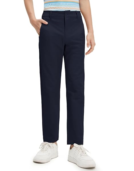 M MAELREG Boys Golf Pants Stretch Flat Front Dress Athletic Casual Youth Golf Pants School Uniform Pants with Mesh Pockets