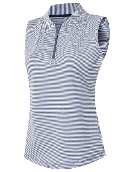 M MAELREG Golf Shirts for Women 1/4 Zip Tennis Sleeveless Tops for Women