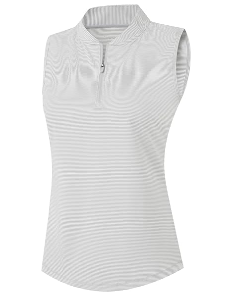 M MAELREG Golf Shirts for Women 1/4 Zip Tennis Sleeveless Tops for Women