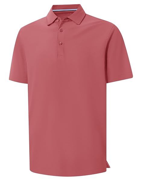 M MAELREG Golf Shirts for Men Dry Fit Waffle Textured Collared Short Sleeve Moisture Wicking Casual Sports Mens Polo Shirts