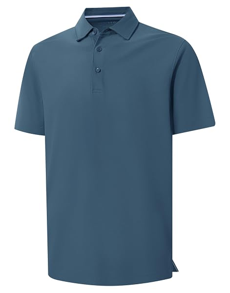 M MAELREG Golf Shirts for Men Dry Fit Waffle Textured Collared Short Sleeve Moisture Wicking Casual Sports Mens Polo Shirts