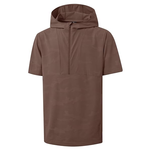 M MAELREG Mens Short Sleeve Half Zip Hoodies Lightweight Golf Jacket