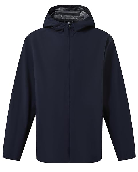 M MAELREG Mens Rain Jacket Waterproof with Hood Lightweight Soft Shell Windbreaker Rain Coat for Golf Cycling Hiking