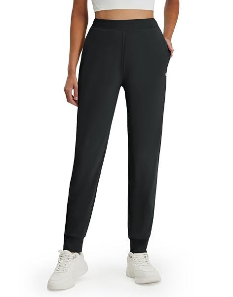 M MAELREG Sweatpants for Women 26"/28"/30" Lighweight Stretch Drawstring Workout Athletic Jogger Pants with Pockets Black
