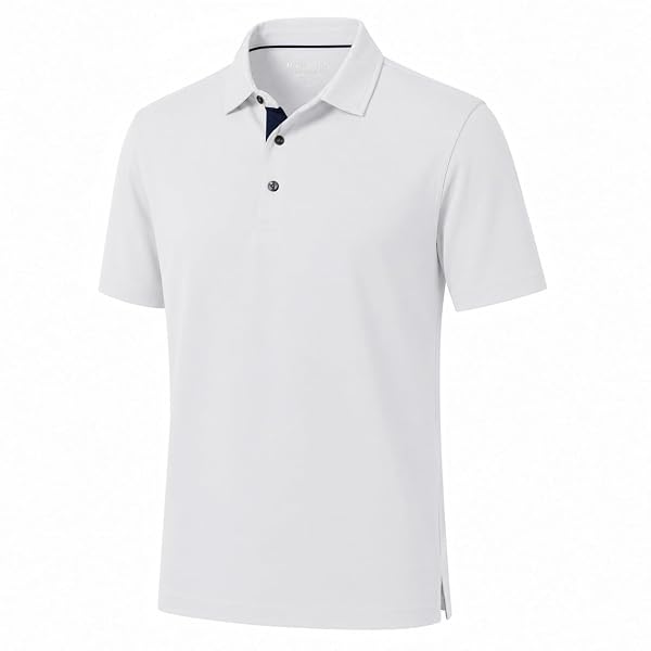 M MAELREG Mens Golf Shirt Short Sleeve Moisture Wicking Slim Fit Performance Casual Roma Knit Golf Polo Shirts for Men