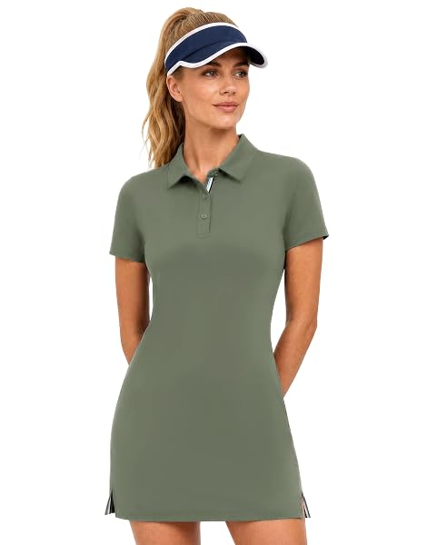 M MAELREG Womens Polo Golf Dress Short Sleeve Athletic Dress with Shorts