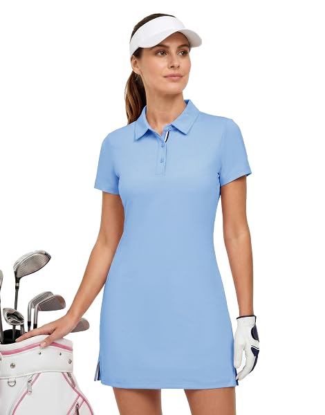 M MAELREG Womens Tennis Dresses with Separate Shorts, Golf Polo Dress