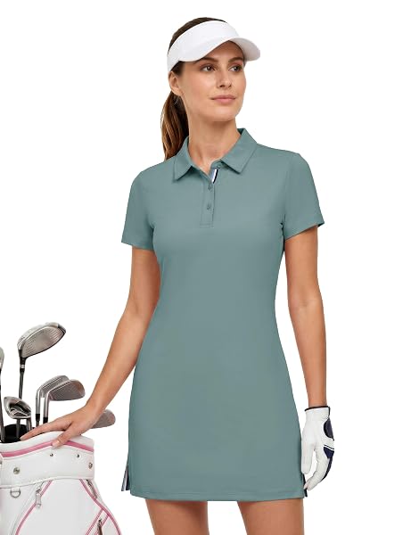 M MAELREG Womens Tennis Dresses with Separate Shorts, Golf Polo Dress