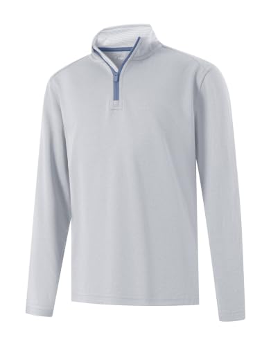 M MAELREG Boys Quarter Zip Pullover Mock Neck Midlayer Golf Kids Sweatshirt