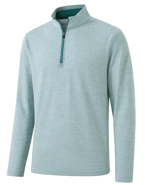 M MAELREG Quarter Zip Pullover Men Print Dry Fit Long Sleeve Golf Shirt