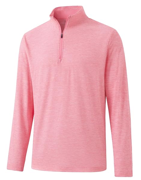 M MAELREG Quarter Zip Pullover Men Print Dry Fit Long Sleeve Golf Shirt
