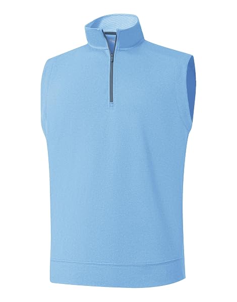 M MAELREG Mens Quarter Zip Pullover Golf Vest Mock Neck Lightweight Vest
