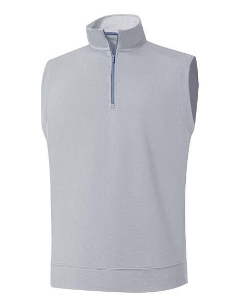 M MAELREG Mens Quarter Zip Pullover Golf Vest Mock Neck Lightweight Vest