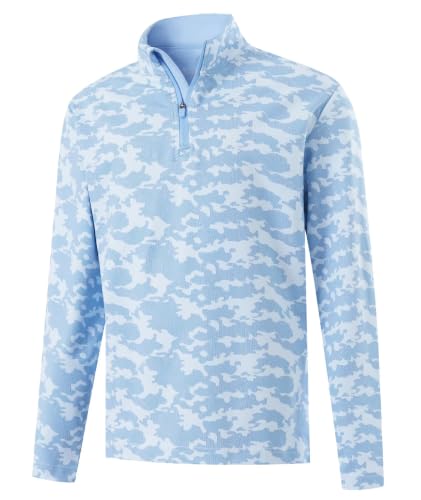 M MAELREG Boys Quarter Zip Print Pullover Midlayer 1/4 Zip Kids Sweatshirts