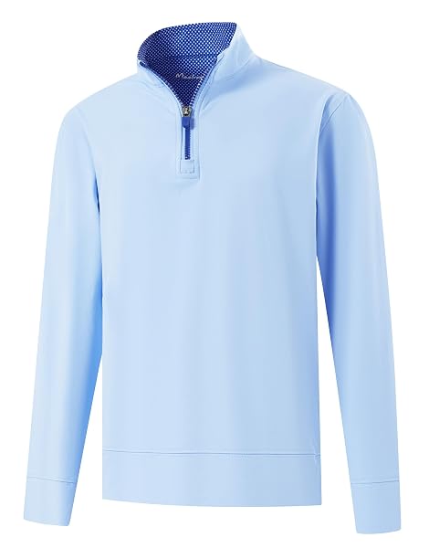 M MAELREG Boys Quarter Zip Pullover Solid Golf Youth Sweatshirt for Kids