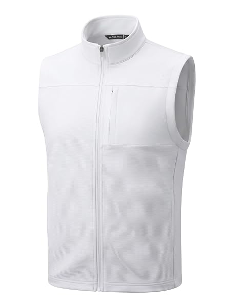 M MAELREG Mens Vests Outerwear Horizontal Stripes Texture Golf Vest for Men